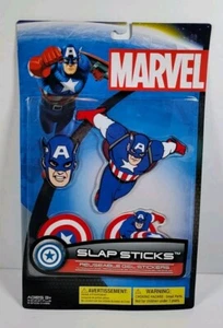 Marvel Slap Sticks Captain America wiederverwendbare Gel Aufkleber 5 Zoll NEU 2012 - Bild 1 von 7
