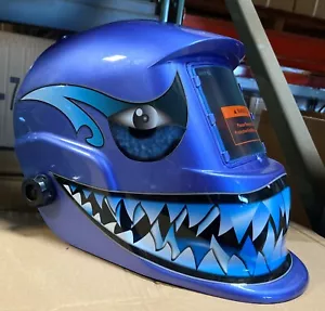 BLUE new true color auto darkening Welding/Grinding Helmet w/ sensitive control - Picture 1 of 2