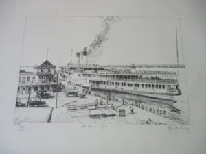 The Tashmoo 1917 Port Huron Mich. 1984 LE Print Signed Robert McGreevy 158/200 - Picture 1 of 6