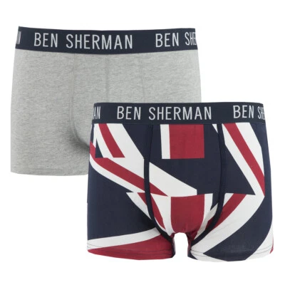 Ben Sherman Boxers de algodón tejido para hombres Shorts Ropa interior Multipack Gift Box Set Foto 1 de 2