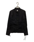Yves Saint Laurent Rive Gauche Women's Cotton Shirt Black Long Sleeve Size 34