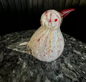 Murano Glass Bird Figurine – Made in Italy – Pink Pheasant Pattern - Picture 1 of 9