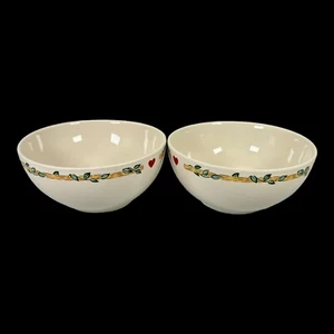 Thomson Pottery Birdhouse 6 " Cereal Soup Salad Bowls Set Of 2 - Picture 1 of 9