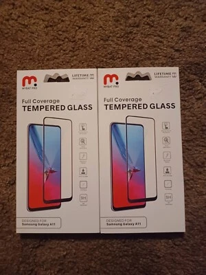 2 Mybat Pro Samsung Galaxy A11 Screen Protectors Tempered Glass Full Coverage 9H - Image 1 of 4