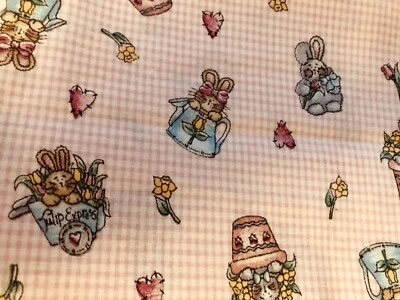 De colección Dianna Marcum Conejitos de Pascua Jardinería Conejito de Primavera En Guinga Rosa BTFQ Foto 1 de 4