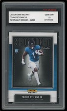 TRAVIS ETIENNE JR. 2021 PANINI INSTANT SPOTLIGHT 1ST GRADED 10 ROOKIE CARD #SR12