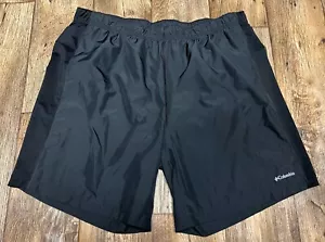 Columbia XXL Shorts Black Built In Brief Swim Fishing No Pockets 20" Waist 8" In - Picture 1 of 3