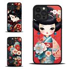 dark red Girl Kimono Anti-scratch Case For Apple iPhone For Samsung