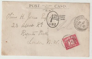 1915 VF RP PPC LAMBTON PARK CAMP 1/2d DOVE ANNULLATO DA 1d 092 FENCE HOUSES DURHAM - Foto 1 di 3