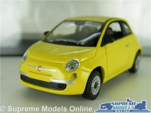 FIAT 500 MODEL CAR YELLOW MK2 NEW SHAPE 1:43 SCALE NOREV SERIES TWO 2 + CASE K - Picture 1 of 4