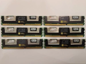 6x2GB - 12Gb Kingston PC2-5300F 667Mhz DDR2 Fully Buffered Server Memory RAM #A - Picture 1 of 1