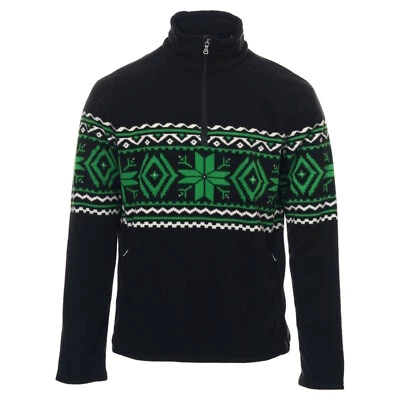 POLO by Ralph Lauren Black Novelty Half Zip Sweatshirt 1/2 S $185 - Image 1 of 4