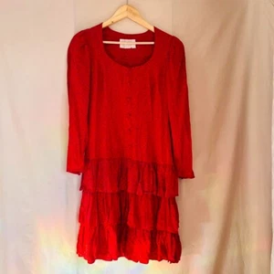 Abito da tè vintage anni 90 taglia 8 100% pura seta anni 90 novanta floreale lusso raro - Foto 1 di 10