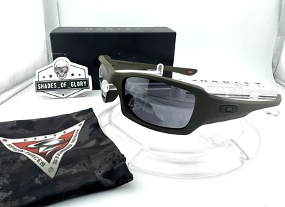 OAKLEY FIVES SQUARED CERAKOTE MIL SPEC GREEN BLACK IRIDIUM SUNGLASSES OO9238-21 - Image 1 of 4