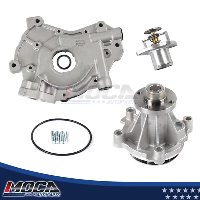 Oil Water Pump Thermostat Fit 03-15 Ford E-150 E-250 E-350 F-250 F-350 4.6L 5.4L — 第 1/4 张图片