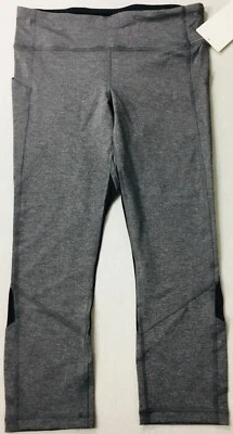 Lululemon Women Pace Rival Running Crop 22’’ Lux LW6ACIS HBLK/BLK Gray Size 8 - Image 1 of 4
