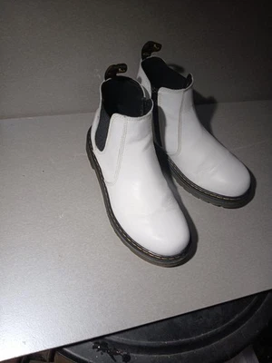 Botas Chelsea Doc Martens 2976 Plataforma Cuádruple Cuero Blanco Hombres 6 Mujeres 7 Nuevas sin Caja Foto 1 de 4