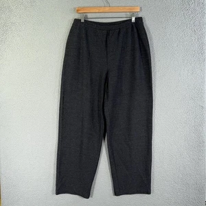 Vintage Eileen Fisher Boiled Wool Jersey Tapered Ankle Pant Large Charcoal USA - Picture 1 of 14