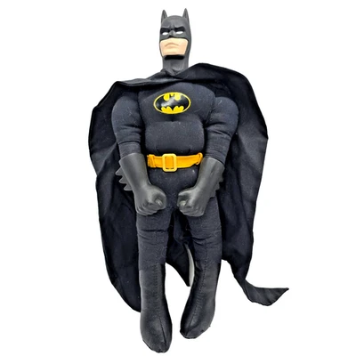 Figura de peluche de Batman 1989 vintage con capa - DC Comics Warner Bros - traje negro Foto 1 de 4
