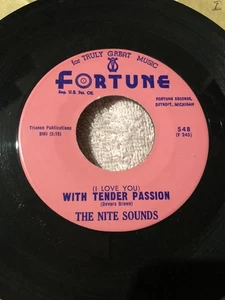 NITE SOUNDS with Tender Passion / Cheese Cake 45 Instro. Fortune 548 M- - Picture 1 of 2