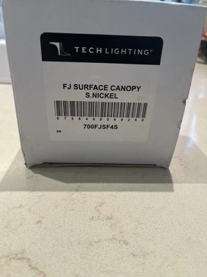 Tech Lighting FreeJack 4" Round Surface Mount Canopy Satin Nickel 700FJSF4S NEW - Image 1 of 4