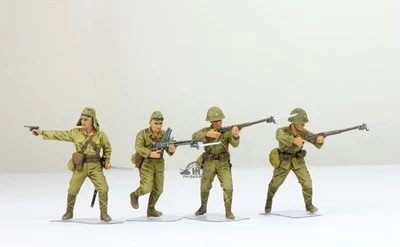 PreSale 1:35 ProPainted Japanese Army Infantry (4 soldiers), IWO JIMA 1945 WWII - Image 1 of 4