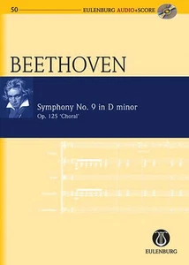 Study Score Beethoven Symphony No 9 in D Minor Op 125 Choral Sheet Music Book CD - Picture 1 of 1