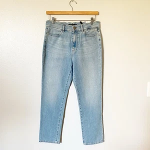 Women’s Marc Cain High Rise Scallop Waist Light Wash Denim Jeans N3 Size 8 NWT - Picture 1 of 11