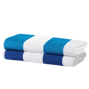 Kaufman - Large Beach Towels | 30" x 60" Terry Cabana Striped | Absorbent, Qu... - Picture 1 of 7
