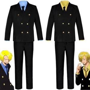 One Piece Sanji Cosplay Costume Wig Book Week Party Fancy Dress Up Outfits - Picture 1 of 7