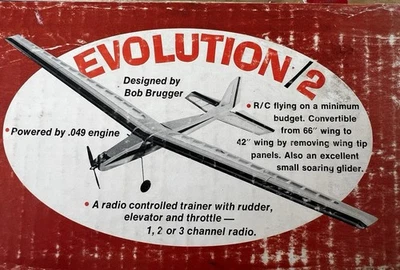 a dumas plane Evolution/2 Vintage RC Airplane Kit NOS WS 42” - Image 1 of 4