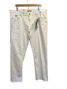 Guess Jeans Mens White Lincoln Slim Straight Denim Pant Casual Size 38x32 NWT - Picture 1 of 7