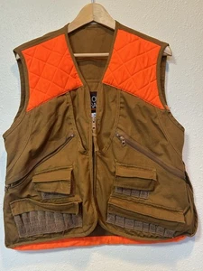 Mount'n Prairie Hunting Vest Adult M Brown Orange Shell Holders Gamebag - Picture 1 of 10