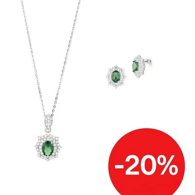 Boccadamo Collana o Orecchini Donna Argento 925 Cristallo Verde GR860V OR832V - Immagine 1 di 2