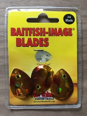 Northland Fishing Tackle - Baitfish-Image® Blades - Size #4 - Gold Shiner - Image 1 of 3
