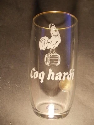 Superbe verre à bière COQ HARDI brasserie Lille 1960 baril 59 Nord Pas-de-Calais - Photo 1/4