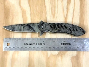 M-TECH MT-320 FOLDING KNIFE WORK KNIFE COLLECTIBLE KNIFE CAMO - Great condition - Picture 1 of 3