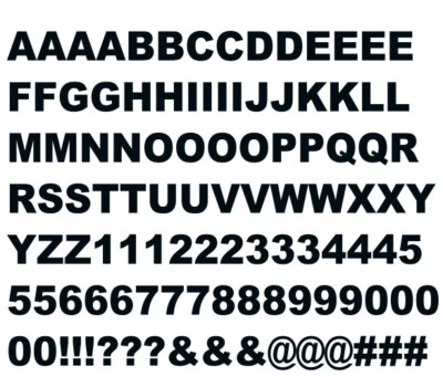 CRAFT Calcomanía de vinilo con número de letra de 1" 2" 3" A-Z 0-9 pegatinas alfabeto taza de vidrio artesanía