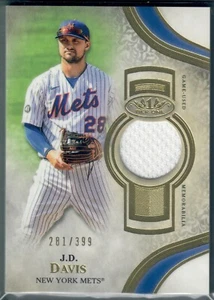 2021 Topps Tier One JD Davis Tier One reliquia #d/399 SP Mets - Imagen 1 de 2