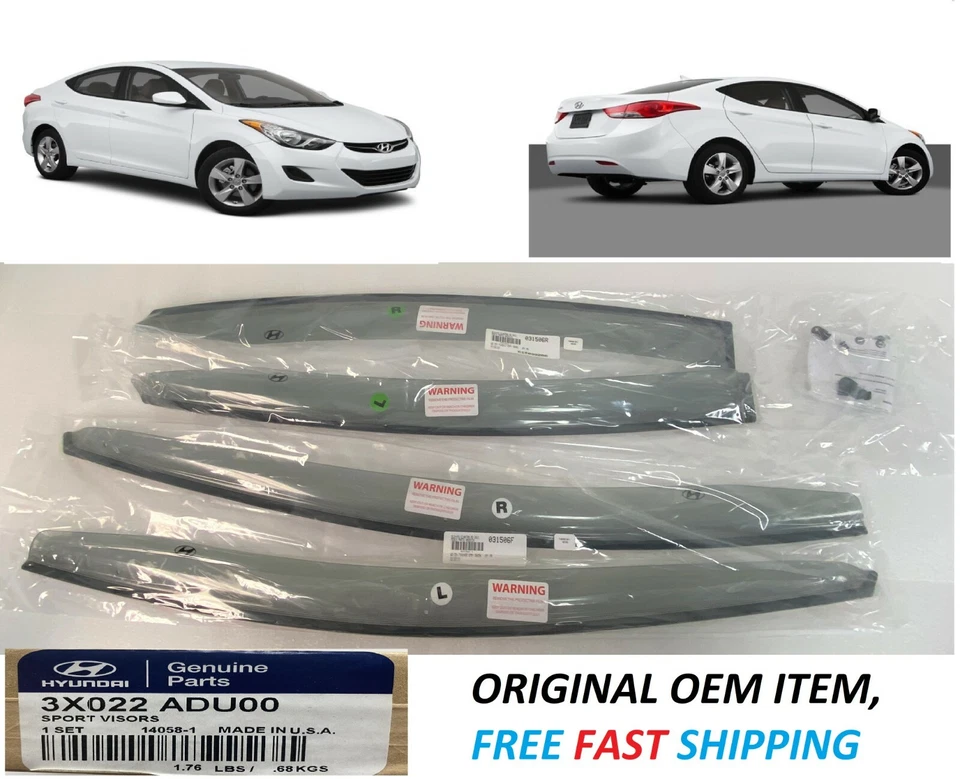 2011 2012 2013 2014 2015 2016 hyundai elantra viseira solar defletor de proteção  - Imagem 1 de 4
