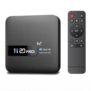 H20PRO Smart Android TV Box 4K 16GB Dual-Band WiFi Media Player - Picture 1 of 11