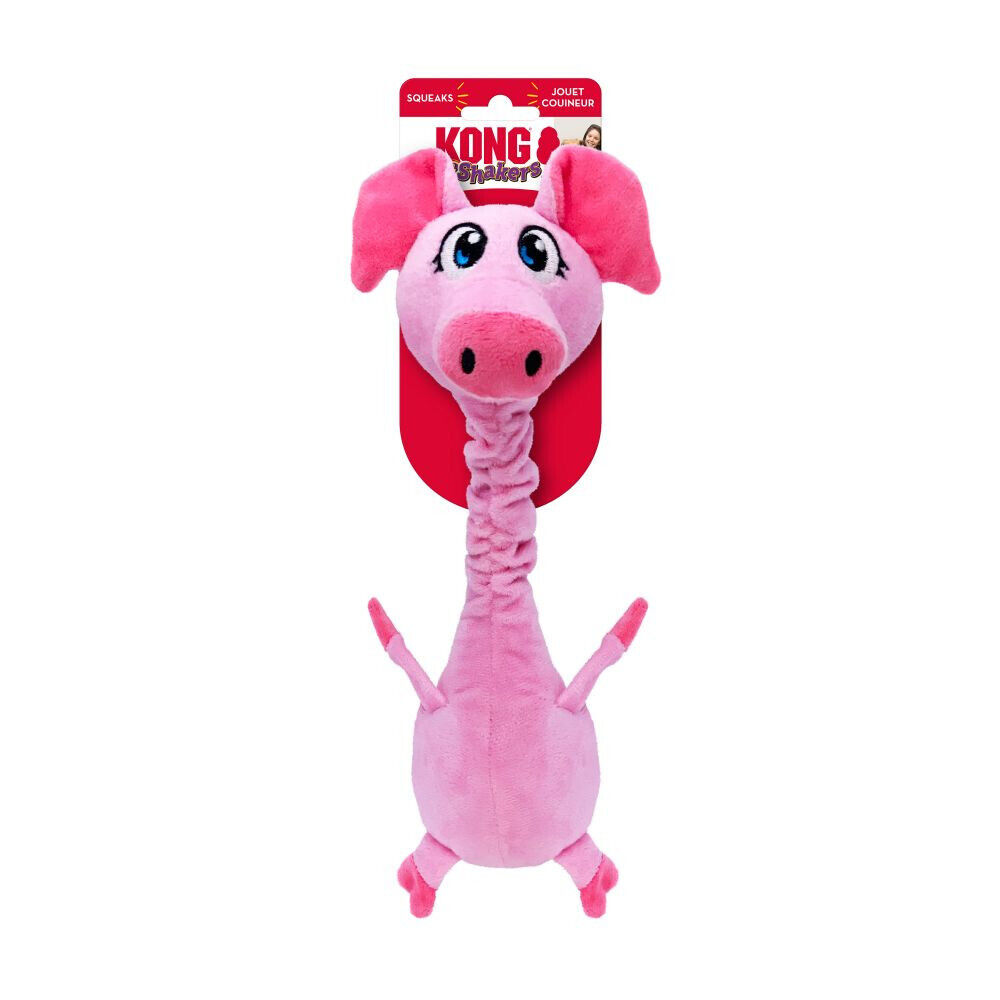 Kong Shakers Bobz Medium Plush Pig Squeaky Dog Toy