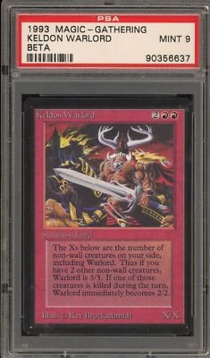 Magic the Gathering MTG Keldon Warlord Beta PSA 9 Mint - Image 1 of 2