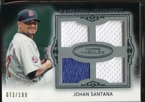 2011 Topps Johan Santana /199 Game Time Mementos Quad Patch #GMOR-16 Twins - Picture 1 of 3