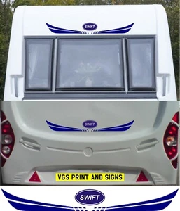 SWIFT WOHNWAGEN/WOHNMOBIL 2 STÜCK SET AUFKLEBER STICKER FARB- & GRÖßENWAHL #006 - Bild 1 von 2