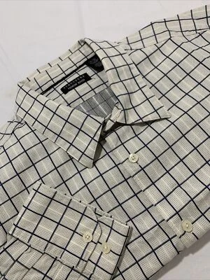 Structure Men's Tan/Blue Plaid 100% Cotton Long Sleeve Button-Up Shirt Size XXL - Image 1 of 4