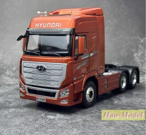1:24 HYUNDAI P540 Heavy truck Model Alloy Diecast Metal Display Toy Blue/Orange - Picture 1 of 16