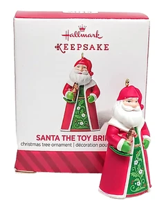 ADORNO PORTADOR DE JUGUETES HALLMARK KEEPAKE SANTA THE TOY - 2014 - NUEVO EN CAJA - Imagen 1 de 2