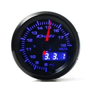 2" 52MM 7 COLOR VOLT GAUGE 8-18V AUTO CAR ANALOG/DIGITAL DUAL DISPLAY CAR METER - Picture 1 of 12