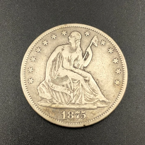 1875-CC Seated Liberty Half Dollar- Scarce Key Date Carson City Cover
